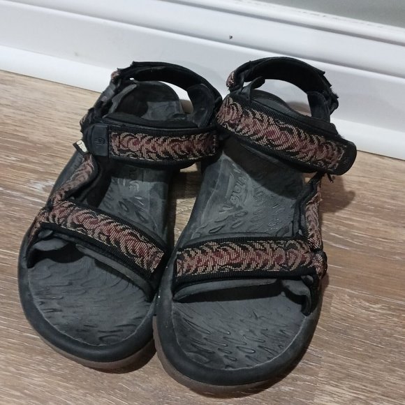 Teva Sport Sandals Hiking Trail Water Ankle Strap Adjustable Black 6603 Mens 9 M - Picture 2 of 6